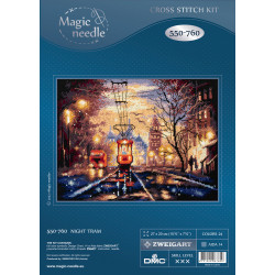 Cross stitch kit  Night Tram 27 x 20 cm 550-760