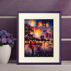 Cross stitch kit  Sky Lanterns 20 x 27 cm 550-761