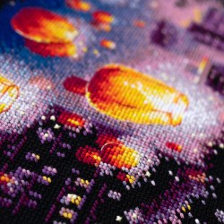 Cross stitch kit  Sky Lanterns 20 x 27 cm 550-761