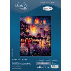 Cross stitch kit  Sky Lanterns 20 x 27 cm 550-761