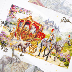 Cross stitch kit  Secret Rendezvous 47 x 27 cm 550-764