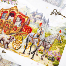 Cross stitch kit  Secret Rendezvous 47 x 27 cm 550-764