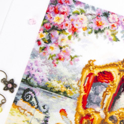 Cross stitch kit  Secret Rendezvous 47 x 27 cm 550-764