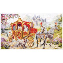 Cross stitch kit  Secret Rendezvous 47 x 27 cm 550-764