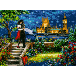 Cross stitch kit  Date in London 40 x 30 cm 550-767