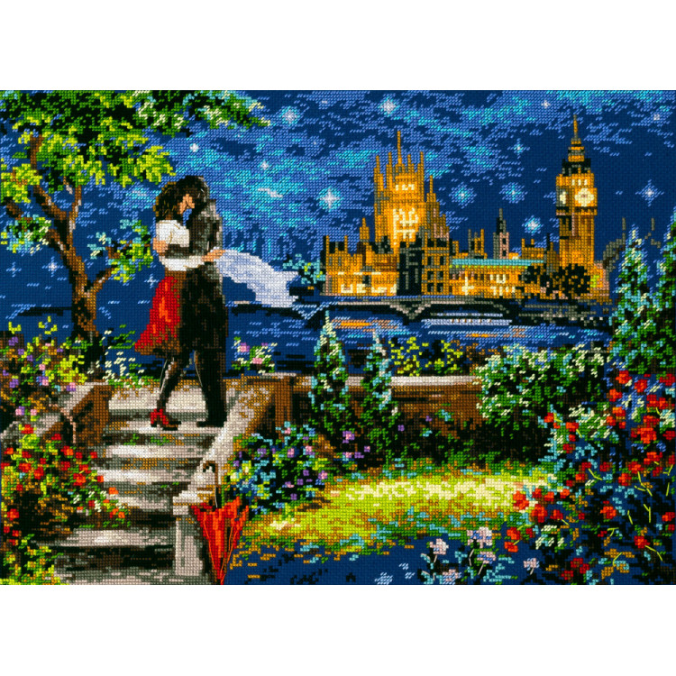 Cross stitch kit  Date in London 40 x 30 cm 550-767
