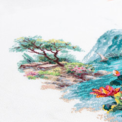 Cross stitch kit  Blooming Lotuses 22 x 26 cm 70-01