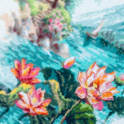 Cross stitch kit  Blooming Lotuses 22 x 26 cm 70-01