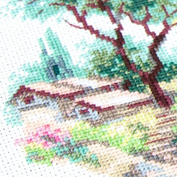 Cross stitch kit  Blooming Lotuses 22 x 26 cm 70-01