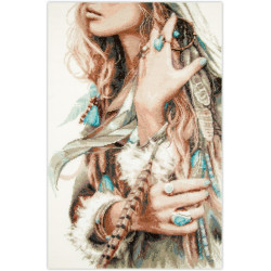 Cross stitch kit  Boho Girl 27 x 43 cm 70-03