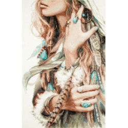 Cross stitch kit  Boho Girl 27 x 43 cm 70-03