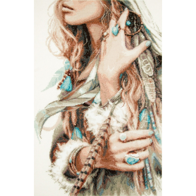 Cross stitch kit  Boho Girl 27 x 43 cm 70-03