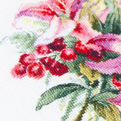Cross stitch kit  Pink Lilies 18 x 18 cm 70-06