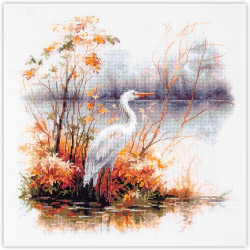 Cross stitch kit  White Heron 26 x 26 cm 70-09