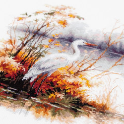 Cross stitch kit  White Heron 26 x 26 cm 70-09