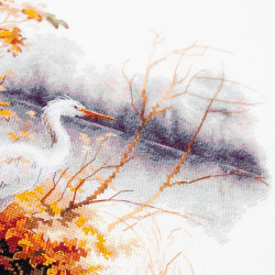 Cross stitch kit  White Heron 26 x 26 cm 70-09