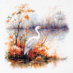 Cross stitch kit  White Heron 26 x 26 cm 70-09
