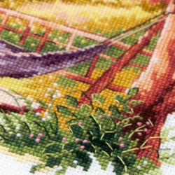 Kreuzstich-Set "Nehmen Sie sich Zeit zum Entspannen" 18 x 18 cm MN-70-10