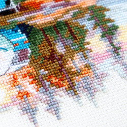 Cross stitch kit  Sunset at the Lake 18 x 18 cm 70-11