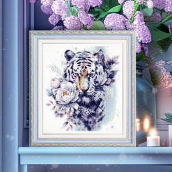 Cross stitch kit  The White Tiger 24 x 26 cm 70-14