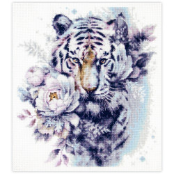 Cross stitch kit  The White Tiger 24 x 26 cm 70-14