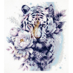 Cross stitch kit  The White Tiger 24 x 26 cm 70-14