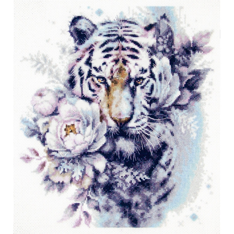 Cross stitch kit  The White Tiger 24 x 26 cm 70-14