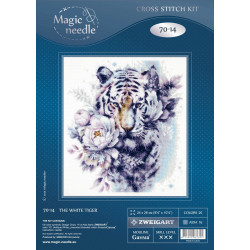 Cross stitch kit  The White Tiger 24 x 26 cm 70-14