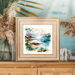 Cross stitch kit  Sea Sunset 18 x 18 cm 70-16