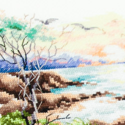 Cross stitch kit  Sea Sunset 18 x 18 cm 70-16