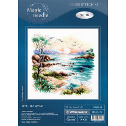 Cross stitch kit  Sea Sunset 18 x 18 cm 70-16