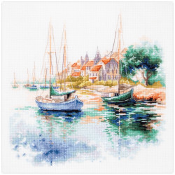 Cross stitch kit  The Quiet Harbor 26 x 26 cm 70-18