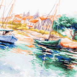 Cross stitch kit  The Quiet Harbor 26 x 26 cm 70-18