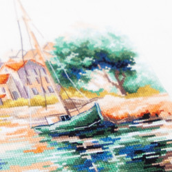 Cross stitch kit  The Quiet Harbor 26 x 26 cm 70-18