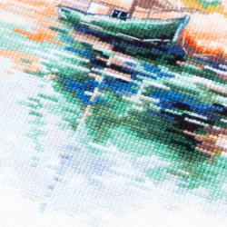 Cross stitch kit  The Quiet Harbor 26 x 26 cm 70-18