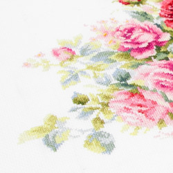 Cross stitch kit  Basket with Roses 40 x 26 cm 70-19