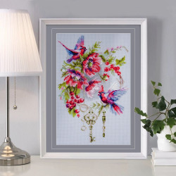 Cross stitch kit  Keys to be Happy 19 x 29 cm 70-20