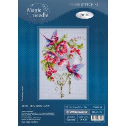 Cross stitch kit  Keys to be Happy 19 x 29 cm 70-20