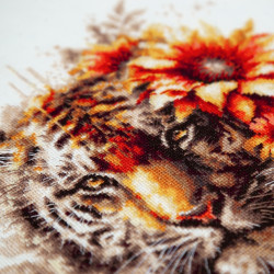 Cross stitch kit  Bengal Tiger 31 x 26 cm 70-21