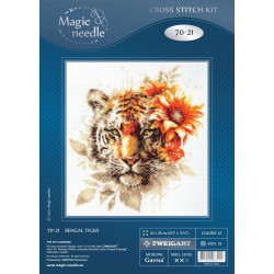 Cross stitch kit  Bengal Tiger 31 x 26 cm 70-21