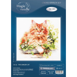 Cross stitch kit  The Ginger Cat 26 x 26 cm 70-22