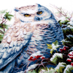 Cross stitch kit  Snowy Owl 26 x 26 cm 70-24