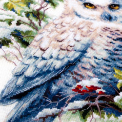 Cross stitch kit  Snowy Owl 26 x 26 cm 70-24