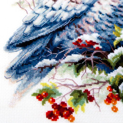 Cross stitch kit  Snowy Owl 26 x 26 cm 70-24