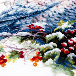 Cross stitch kit  Snowy Owl 26 x 26 cm 70-24
