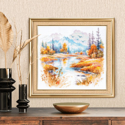 Cross stitch kit  Silence and Coolness 26 x 23 cm 70-27