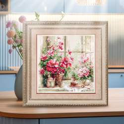 Cross stitch kit  Morning in Rosy Tones 28 x 28 cm 70-34