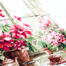 Cross stitch kit  Morning in Rosy Tones 28 x 28 cm 70-34