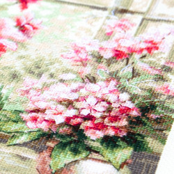 Cross stitch kit  Morning in Rosy Tones 28 x 28 cm 70-34