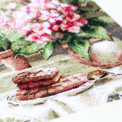 Cross stitch kit  Morning in Rosy Tones 28 x 28 cm 70-34